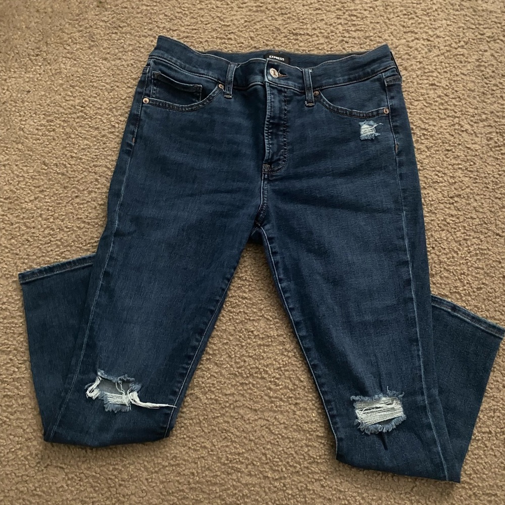 EXPRESS used ripped jeans
